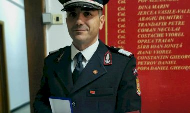 Pompierul Romulus Pascaru, a primit Emblema de Onoare a Ministerului Afacerilor Interne