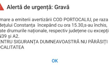 A fost închis traficul rutier pe toate drumurile din judeţul Constanţa