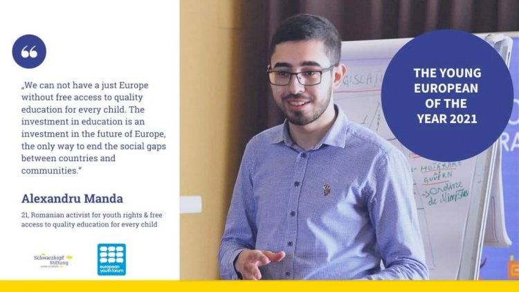 Studentul Constantin-Alexandru Manda, desemnat Tânărul European al Anului 2021