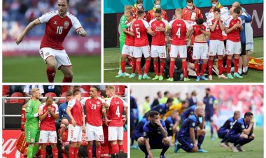 Momente dramatice la Euro 2020. Eriksen, resuscitat pe gazon de medici! UEFA a amânat jocul