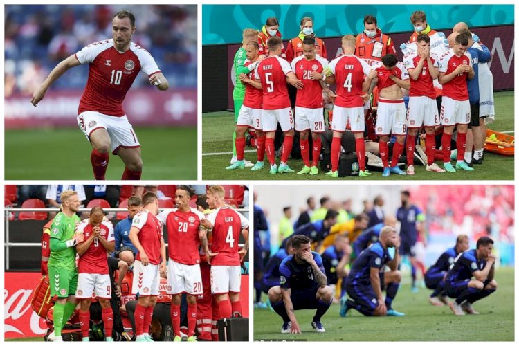 Momente dramatice la Euro 2020. Eriksen, resuscitat pe gazon de medici! UEFA a amânat jocul