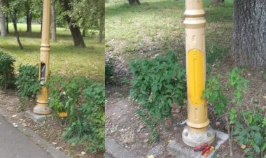 Stâlpii de iluminat din Parcul Tăbăcărie, în revizie generală