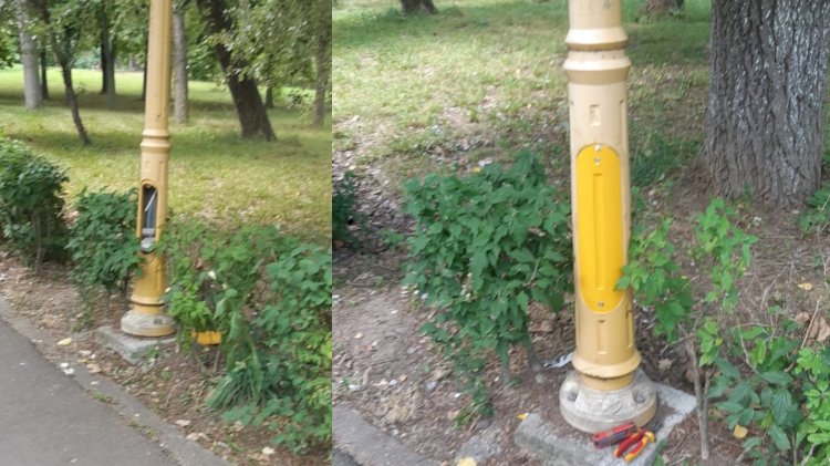 Stâlpii de iluminat din Parcul Tăbăcărie, în revizie generală