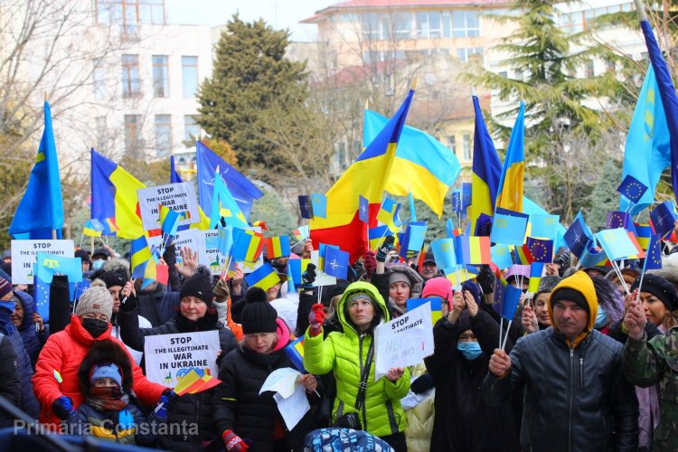 FOTO Moment de solidaritate cu Ucraina, la Constanța