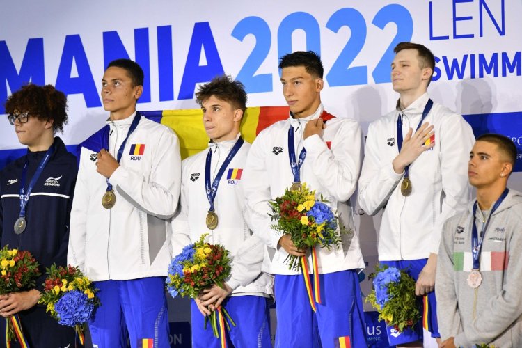 România, aur la ştafetă masculin 4x100 m liber, la CE de Înot Juniori