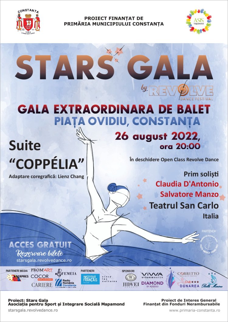 Gala Extraordinară de balet STARS GALA, în Piața Ovidiu