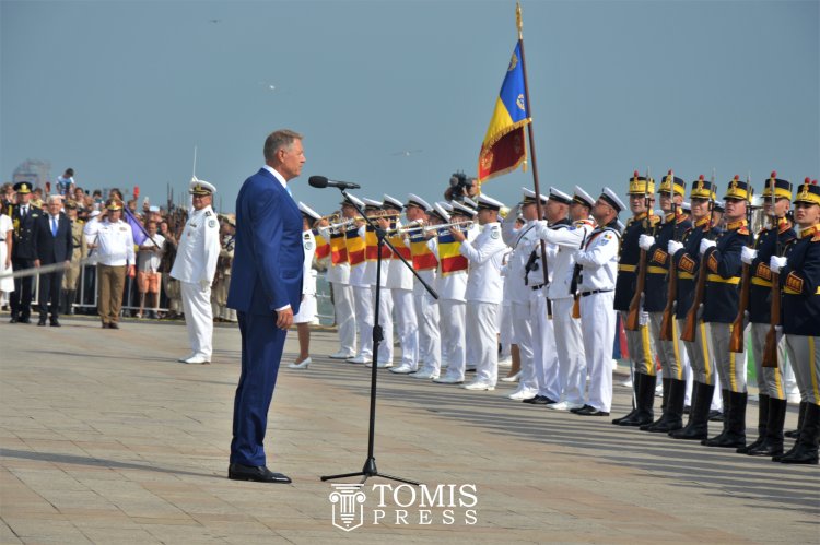 Ziua Marinei Române, sărbătorită la Constanța. La ceremonie a fost prezent și președintele Iohannis