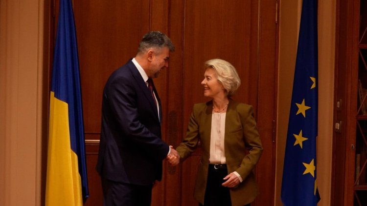 Ciolacu, discuţie cu Ursula von der Leyen despre securitatea la Marea Neagră, PNRR şi Schengen