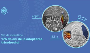BNR lansează un set de monetărie cu tema 175 de ani de la adoptarea tricolorului
