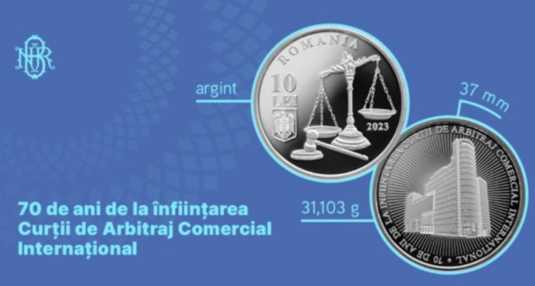 BNR lansează o monedă cu tema 70 ani de la înființarea Curții de Arbitraj Comercial Internațional