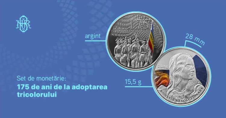 BNR lansează un set de monetărie cu tema 175 de ani de la adoptarea tricolorului