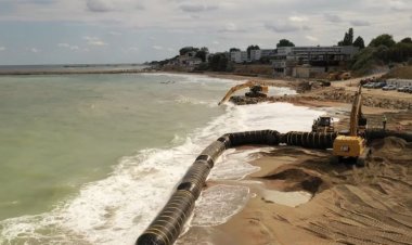 Plaja din Eforie a fost înnisipată în totalitate pe o lungime de 5,7 km