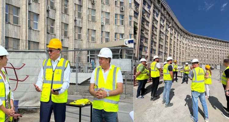 Ministrul Dragoș Pîslaru a vizitat șantierul noului corp al Spitalului Județean Constanța, Mama și Copilul