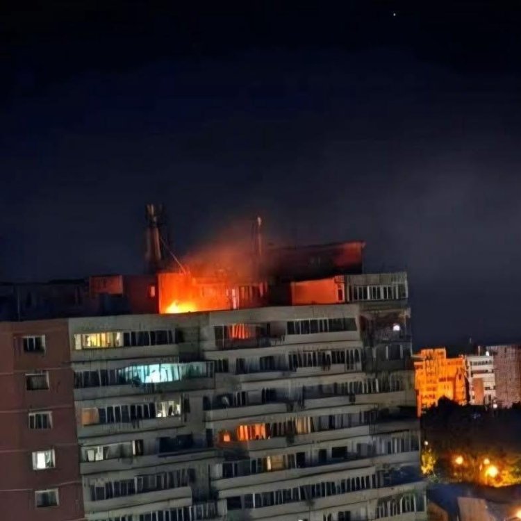 Dronă prăbușită pe un bloc la Galați