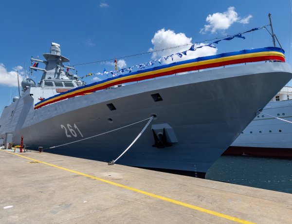 Corveta Contraamiral August Roman a intrat oficial în serviciul Forțelor Navale Române