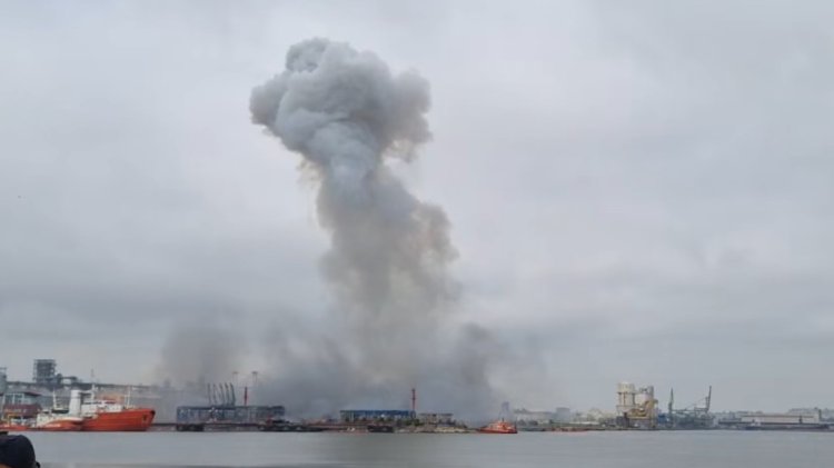 O dronă a explodat în Portul Constanța. A fost activat planul roșu de intervenție