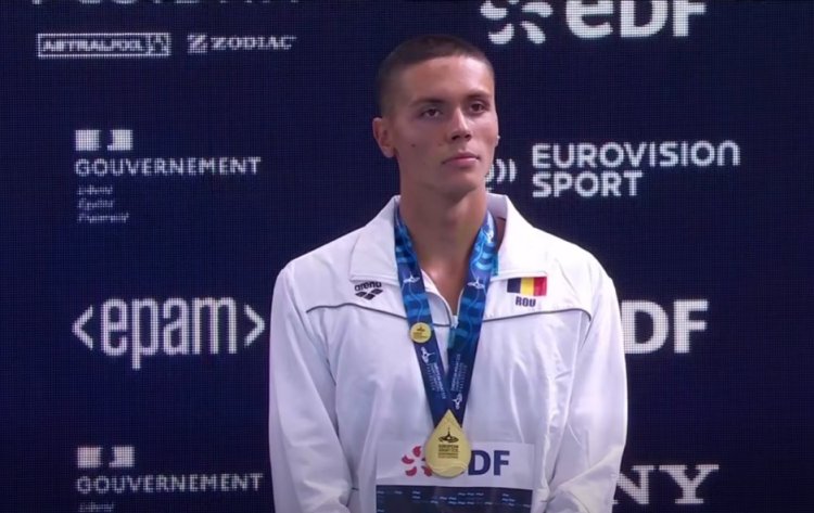 David Popovici a cucerit medalia de aur și la 200 metri liber la Europenele de la Paris